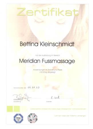 Massage-Zertifikat